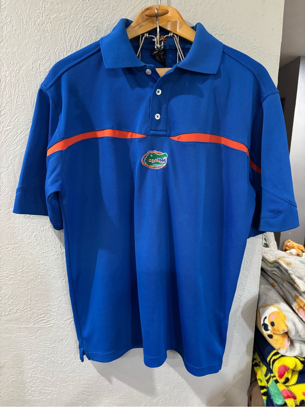VINTAGE Starter Florida Gators Shirt Mens M Blue Orange Polo Football Collared